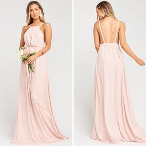 Show Me Your Mumu Amanda High Neck Maxi Dress in Dusty Blush, Women’s Size Small